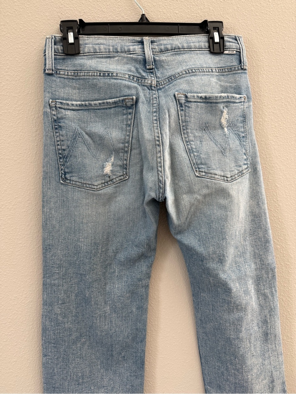 MOTHER The Scrapper Double Cuff Light Blue Denim Jeans 26 - Picture 5 of 8